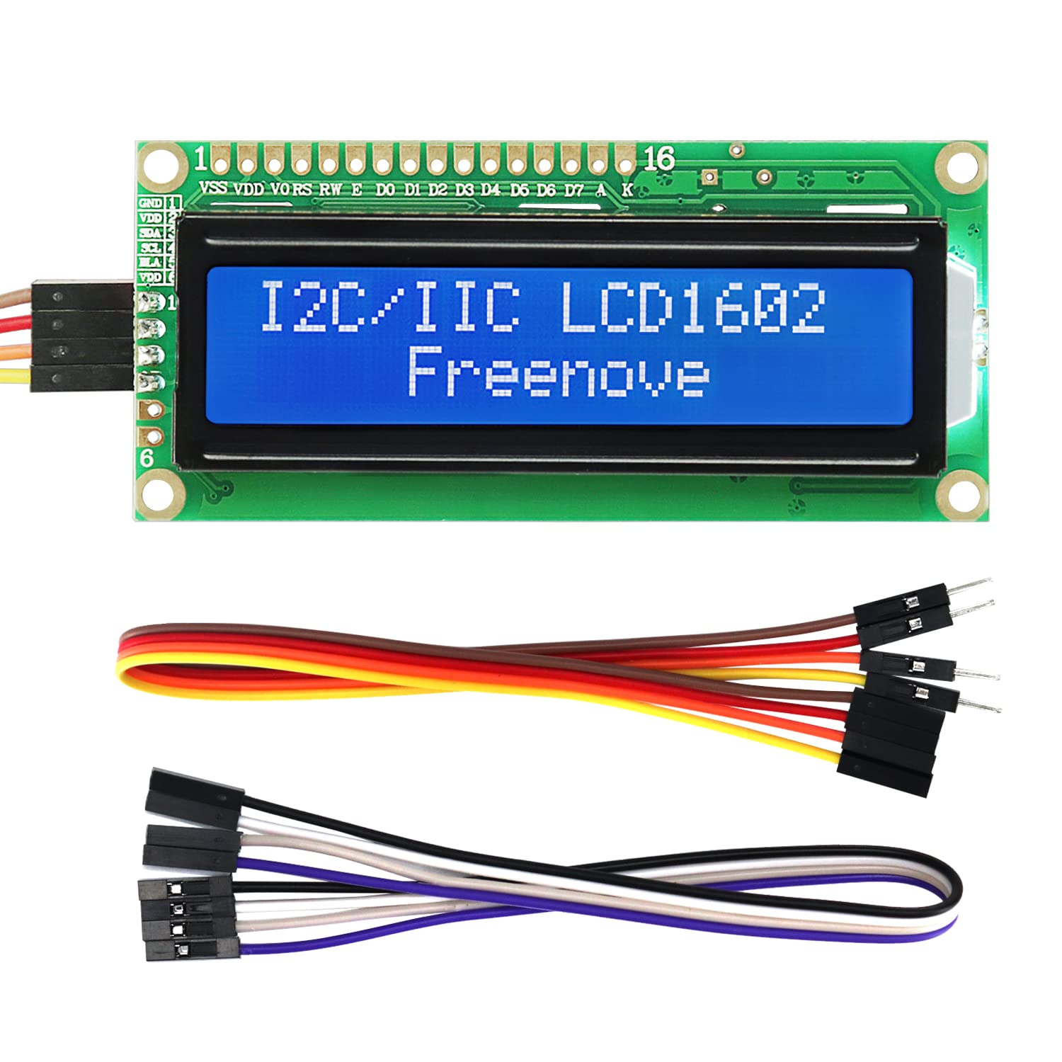 Amazon.co.jp: Freenove I2C IIC LCD 1602 モジュール、新しいタイプ